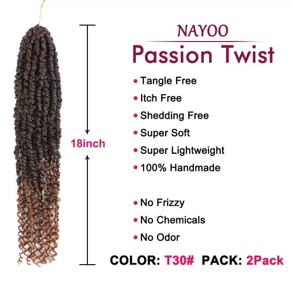 Passion Twist Hair - 8 Packs 12 Inch Passion Twist Crochet Hair For Women, Crochet Pretwisted Curly Hair Passion Twists Synthetic Braiding Hair Extensions 