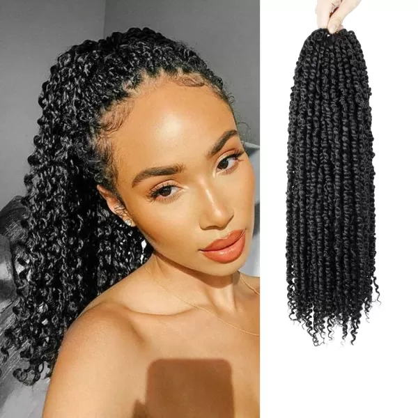 Passion Twist Hair - 8 Packs 12 Inch Passion Twist Crochet Hair For Women, Crochet Pretwisted Curly Hair Passion Twists Synthetic Braiding Hair Extensions 