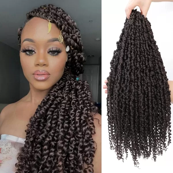 Passion Twist Hair - 8 Packs 14 Inch Pretwisted Passion Twist Crochet Hair For Women, Pre-Looped Passion Twists Braiding Synthetic Hair Extensions , T350)