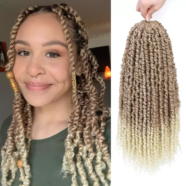 Passion Twist Hair - 8 Packs 14 Inch Pretwisted Passion Twist Crochet Hair For Women, Pre-Looped Passion Twists Braiding Synthetic Hair Extensions , T350)