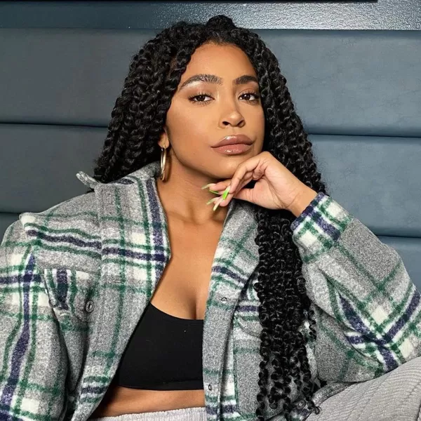 Passion Twist Hair - 8 Packs 14 Inch Pretwisted Passion Twist Crochet Hair For Women, Pre-Looped Passion Twists Braiding Synthetic Hair Extensions , T350)