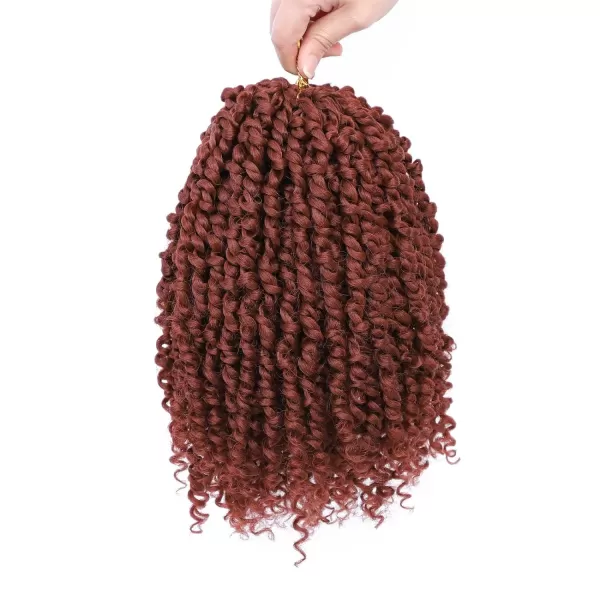 Passion Twist Hair - 8 Packs 14 Inch Pretwisted Passion Twist Crochet Hair For Women, Pre-Looped Passion Twists Braiding Synthetic Hair Extensions , T350)