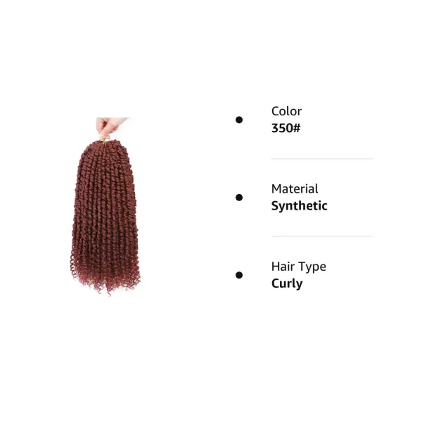 Passion Twist Hair - 8 Packs 14 Inch Pretwisted Passion Twist Crochet Hair For Women, Pre-Looped Passion Twists Braiding Synthetic Hair Extensions , T350)