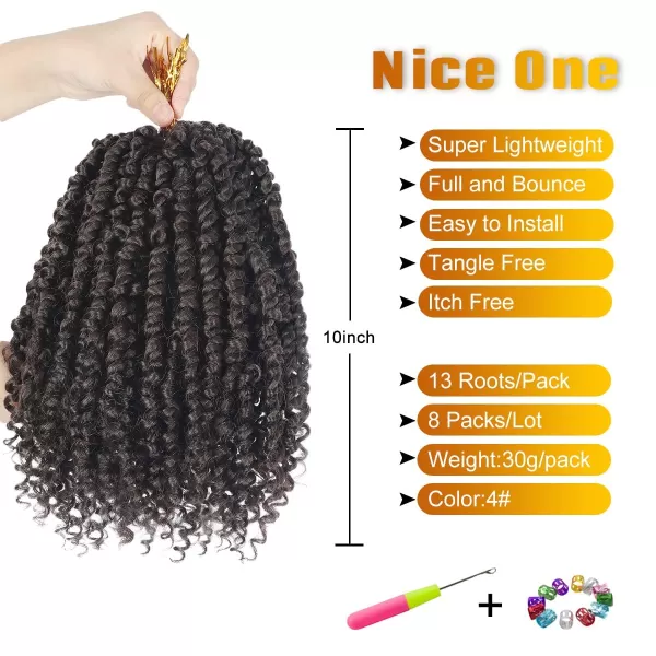 Passion Twist Hair - 8 Packs 14 Inch Pretwisted Passion Twist Crochet Hair For Women, Pre-Looped Passion Twists Braiding Synthetic Hair Extensions , T350)