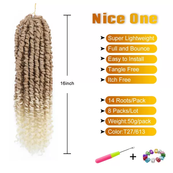 Passion Twist Hair - 8 Packs 14 Inch Pretwisted Passion Twist Crochet Hair For Women, Pre-Looped Passion Twists Braiding Synthetic Hair Extensions , T350)