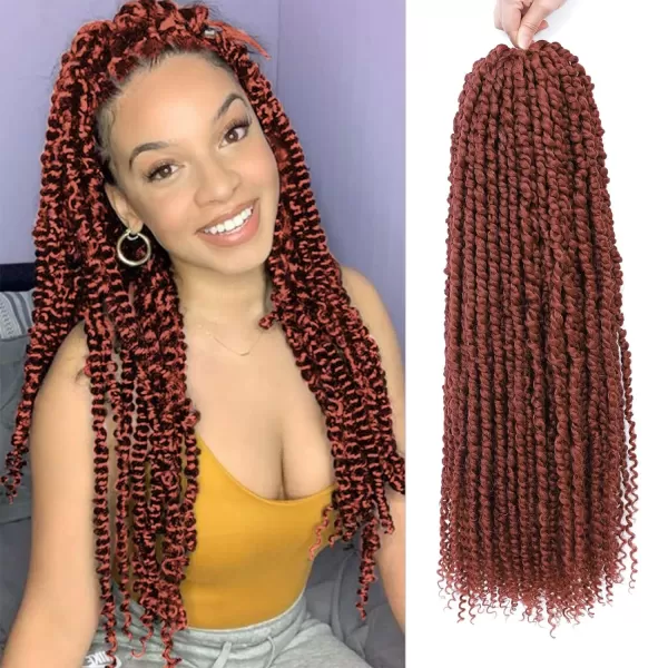 Passion Twist Hair - 8 Packs 14 Inch Pretwisted Passion Twist Crochet Hair For Women, Pre-Looped Passion Twists Braiding Synthetic Hair Extensions , T350)