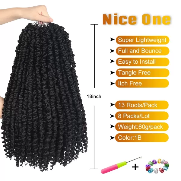 Passion Twist Hair - 8 Packs 14 Inch Pretwisted Passion Twist Crochet Hair For Women, Pre-Looped Passion Twists Braiding Synthetic Hair Extensions , T350)