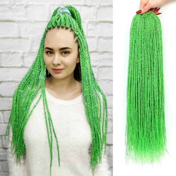 NAYOO Senegalese Twist Crochet Hair - 8 Packs 18 Inch Crochet Hair For Black Women, 35 Strands/Pack Small Twist Crochet Hair Hot Water Setting, Crochet Braids Hair with Natural End