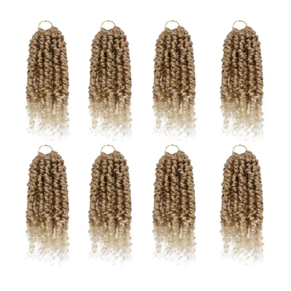 Passion Twist Hair - 8 Packs 12 Inch Passion Twist Crochet Hair For Women, Crochet Pretwisted Curly Hair Passion Twists Synthetic Braiding Hair Extensions 