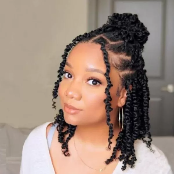 Passion Twist Hair - 8 Packs 14 Inch Pretwisted Passion Twist Crochet Hair For Women, Pre-Looped Passion Twists Braiding Synthetic Hair Extensions , T350)