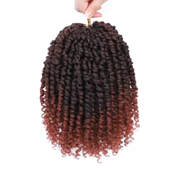 Passion Twist Hair - 8 Packs 14 Inch Pretwisted Passion Twist Crochet Hair For Women, Pre-Looped Passion Twists Braiding Synthetic Hair Extensions , T350)