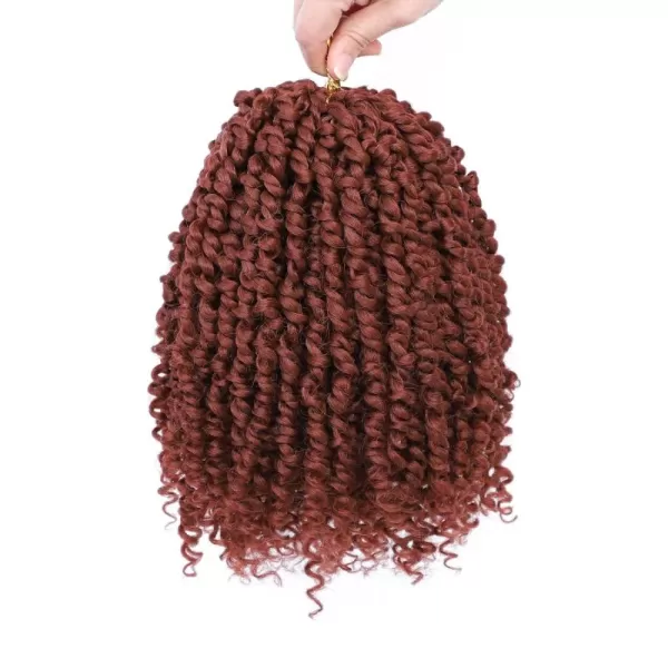 Passion Twist Hair - 8 Packs 14 Inch Pretwisted Passion Twist Crochet Hair For Women, Pre-Looped Passion Twists Braiding Synthetic Hair Extensions , T350)