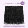 imageBohemain Box Braids Crochet Hair for Black Women 14Inch Boho Crochet Hair Pre Looped 8PK Crochet Boho Braids with Curly Ends1B