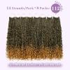 imageBohemain Box Braids Crochet Hair for Black Women 14Inch Boho Crochet Hair Pre Looped 8PK Crochet Boho Braids with Curly Ends1B27