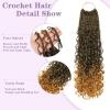 imageBohemain Box Braids Crochet Hair for Black Women 14Inch Boho Crochet Hair Pre Looped 8PK Crochet Boho Braids with Curly Ends1B27