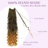 imageBohemain Box Braids Crochet Hair for Black Women 14Inch Boho Crochet Hair Pre Looped 8PK Crochet Boho Braids with Curly Ends1B27
