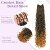 imageBohemain Box Braids Crochet Hair for Black Women 14Inch Boho Crochet Hair Pre Looped 8PK Crochet Boho Braids with Curly Ends1B27