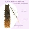 imageBohemain Box Braids Crochet Hair for Black Women 14Inch Boho Crochet Hair Pre Looped 8PK Crochet Boho Braids with Curly Ends1B27