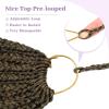 imageBohemain Box Braids Crochet Hair for Black Women 14Inch Boho Crochet Hair Pre Looped 8PK Crochet Boho Braids with Curly Ends1B27