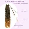 imageBohemain Box Braids Crochet Hair for Black Women 14Inch Boho Crochet Hair Pre Looped 8PK Crochet Boho Braids with Curly Ends1B27