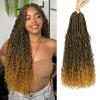 imageBohemain Box Braids Crochet Hair for Black Women 14Inch Boho Crochet Hair Pre Looped 8PK Crochet Boho Braids with Curly Ends1B27