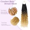 imageBohemain Box Braids Crochet Hair for Black Women 14Inch Boho Crochet Hair Pre Looped 8PK Crochet Boho Braids with Curly Ends1B27613