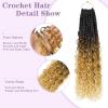imageBohemain Box Braids Crochet Hair for Black Women 14Inch Boho Crochet Hair Pre Looped 8PK Crochet Boho Braids with Curly Ends1B27613