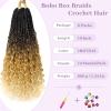 imageBohemain Box Braids Crochet Hair for Black Women 14Inch Boho Crochet Hair Pre Looped 8PK Crochet Boho Braids with Curly Ends1B27613