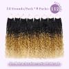 imageBohemain Box Braids Crochet Hair for Black Women 14Inch Boho Crochet Hair Pre Looped 8PK Crochet Boho Braids with Curly Ends1B27613