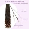 imageBohemain Box Braids Crochet Hair for Black Women 14Inch Boho Crochet Hair Pre Looped 8PK Crochet Boho Braids with Curly Ends1B30