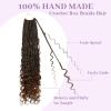 imageBohemain Box Braids Crochet Hair for Black Women 14Inch Boho Crochet Hair Pre Looped 8PK Crochet Boho Braids with Curly Ends1B30