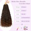 imageBohemain Box Braids Crochet Hair for Black Women 14Inch Boho Crochet Hair Pre Looped 8PK Crochet Boho Braids with Curly Ends1B30