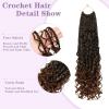 imageBohemain Box Braids Crochet Hair for Black Women 14Inch Boho Crochet Hair Pre Looped 8PK Crochet Boho Braids with Curly Ends1B30
