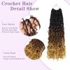 imageBohemain Box Braids Crochet Hair for Black Women 14Inch Boho Crochet Hair Pre Looped 8PK Crochet Boho Braids with Curly Ends1B3027