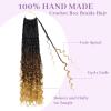 imageBohemain Box Braids Crochet Hair for Black Women 14Inch Boho Crochet Hair Pre Looped 8PK Crochet Boho Braids with Curly Ends1B3027