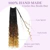 imageBohemain Box Braids Crochet Hair for Black Women 14Inch Boho Crochet Hair Pre Looped 8PK Crochet Boho Braids with Curly Ends1B3027
