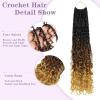 imageBohemain Box Braids Crochet Hair for Black Women 14Inch Boho Crochet Hair Pre Looped 8PK Crochet Boho Braids with Curly Ends1B3027
