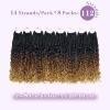 imageBohemain Box Braids Crochet Hair for Black Women 14Inch Boho Crochet Hair Pre Looped 8PK Crochet Boho Braids with Curly Ends1B3027