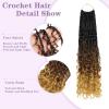 imageBohemain Box Braids Crochet Hair for Black Women 14Inch Boho Crochet Hair Pre Looped 8PK Crochet Boho Braids with Curly Ends1B3027