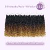imageBohemain Box Braids Crochet Hair for Black Women 14Inch Boho Crochet Hair Pre Looped 8PK Crochet Boho Braids with Curly Ends1B3027