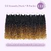 imageBohemain Box Braids Crochet Hair for Black Women 14Inch Boho Crochet Hair Pre Looped 8PK Crochet Boho Braids with Curly Ends1B3027