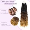 imageBohemain Box Braids Crochet Hair for Black Women 14Inch Boho Crochet Hair Pre Looped 8PK Crochet Boho Braids with Curly Ends1B3027