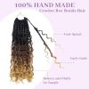 imageBohemain Box Braids Crochet Hair for Black Women 14Inch Boho Crochet Hair Pre Looped 8PK Crochet Boho Braids with Curly Ends1B3027