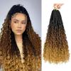 imageBohemain Box Braids Crochet Hair for Black Women 14Inch Boho Crochet Hair Pre Looped 8PK Crochet Boho Braids with Curly Ends1B3027