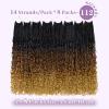 imageBohemain Box Braids Crochet Hair for Black Women 14Inch Boho Crochet Hair Pre Looped 8PK Crochet Boho Braids with Curly Ends1B3027