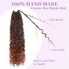 imageBohemain Box Braids Crochet Hair for Black Women 14Inch Boho Crochet Hair Pre Looped 8PK Crochet Boho Braids with Curly Ends1B350