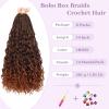 imageBohemain Box Braids Crochet Hair for Black Women 14Inch Boho Crochet Hair Pre Looped 8PK Crochet Boho Braids with Curly Ends1B350