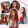 imageBohemain Box Braids Crochet Hair for Black Women 14Inch Boho Crochet Hair Pre Looped 8PK Crochet Boho Braids with Curly Ends1B350