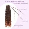 imageBohemain Box Braids Crochet Hair for Black Women 14Inch Boho Crochet Hair Pre Looped 8PK Crochet Boho Braids with Curly Ends1B350