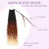 imageBohemain Box Braids Crochet Hair for Black Women 14Inch Boho Crochet Hair Pre Looped 8PK Crochet Boho Braids with Curly Ends1B350613